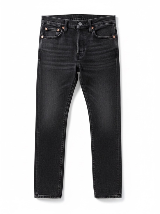 Levi's Denim - Levi's Premium Denim Washed Gray Slim Straight Jeans, Button Fly